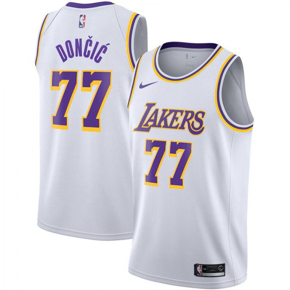 Los Angeles Lakers Youth Association Edition Swingman Jersey - White - Luka Dončić-Pro Kit Vault | Brand New 26/27 Sports Jerseys